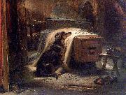 Sir Edwin Landseer The Old Shepherd's Chief Mourner oil painting on canvas